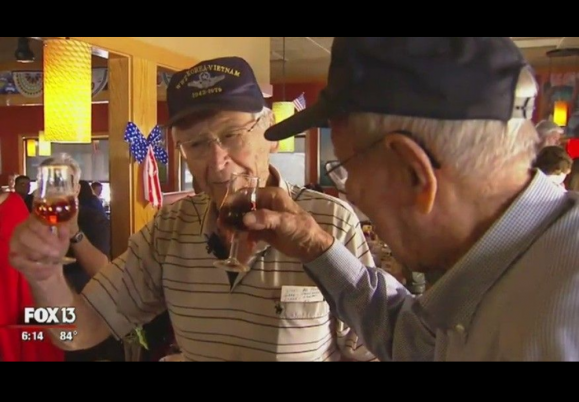 Final two WWII squad members share solemn toast to fallen comrades