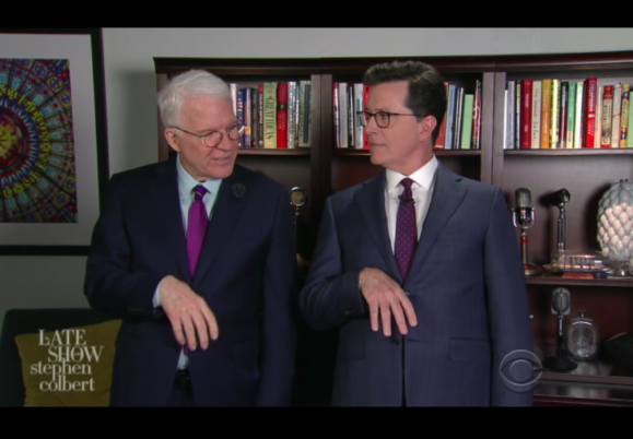 Steve Martin Teaches Stephen Colbert a MasterClass in Comedy