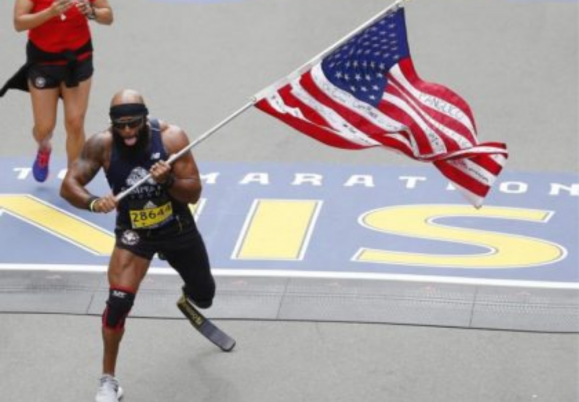 Watch: Marine Who Lost Leg Completes Boston Marathon Carrying American Flag