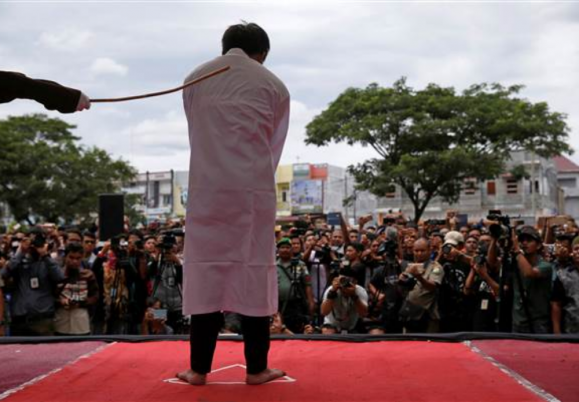 Two Men Publicly Caned in Indonesia for Having Gay Sex