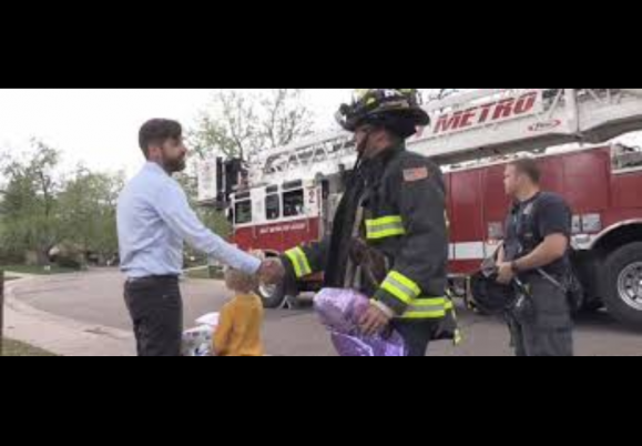 Firefighters rescue little boy