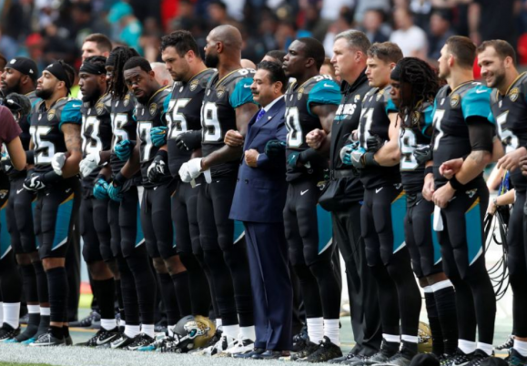Jaguars apologize to military for protest during anthem in London