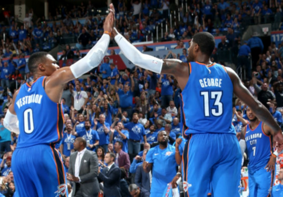 Thunder top Knicks 105-84 in OKC debuts for George, Anthony